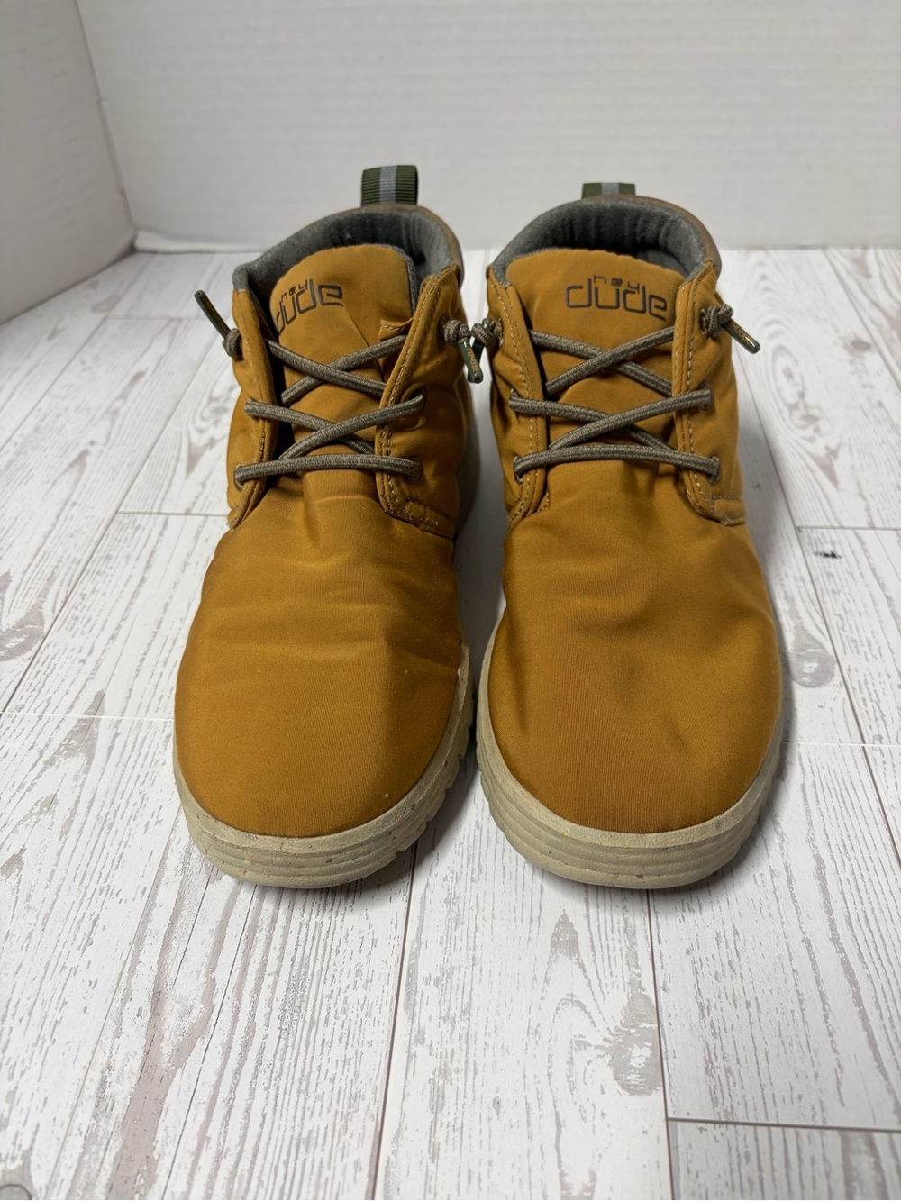HEYDUDE Spencer Youth Eco Khaki Chukka Shoes Y3/4